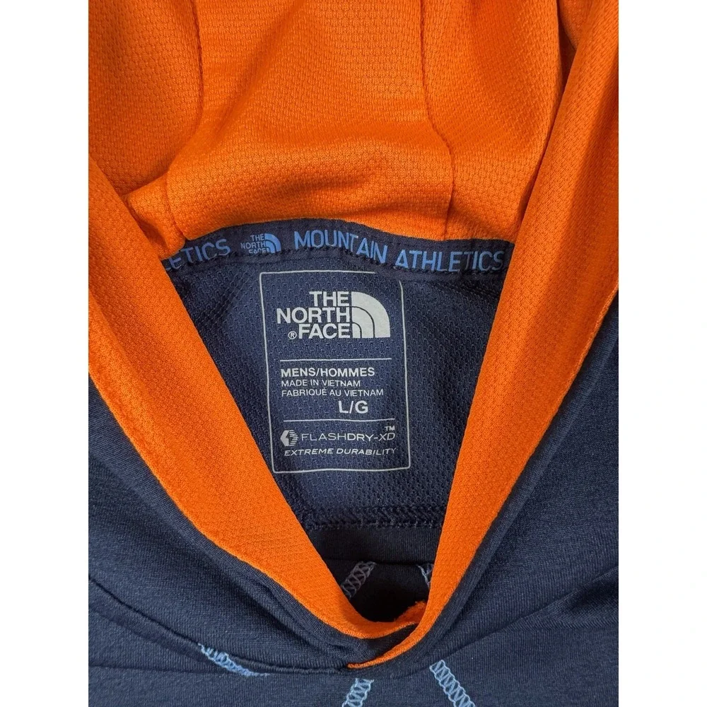 The NORTH FACE CAP ROCK HOODIE Fleece Light weight Dark Blue sz L Pullover